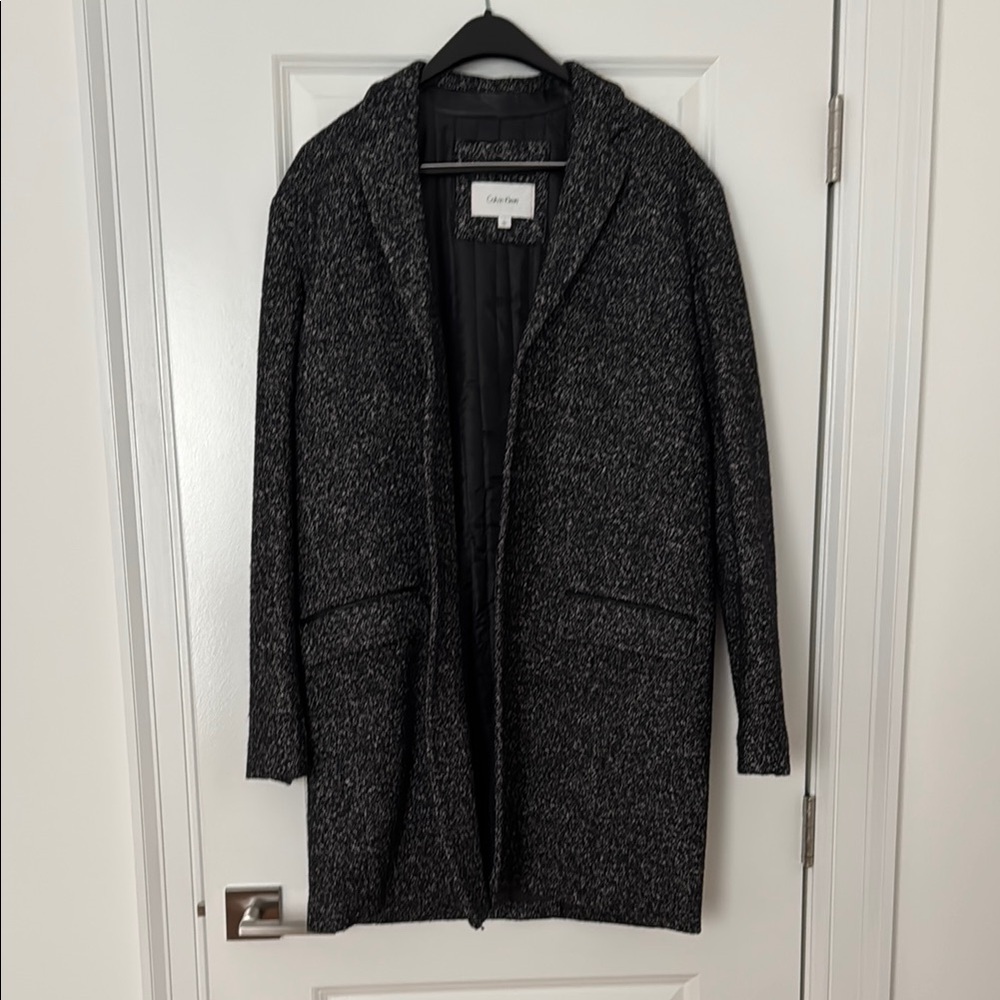 Calvin Klein Charcoal and Black Long Coat